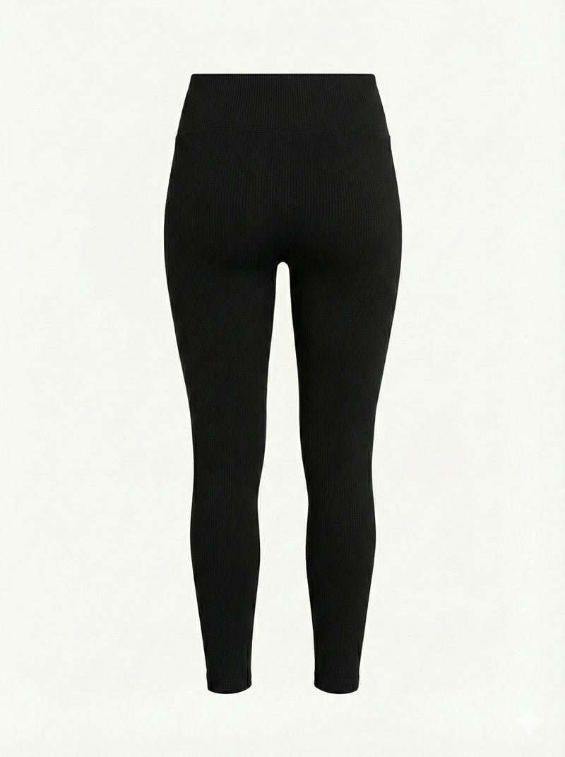 Hugfit Yüksek Bel Tayt - Siyah Arkadan