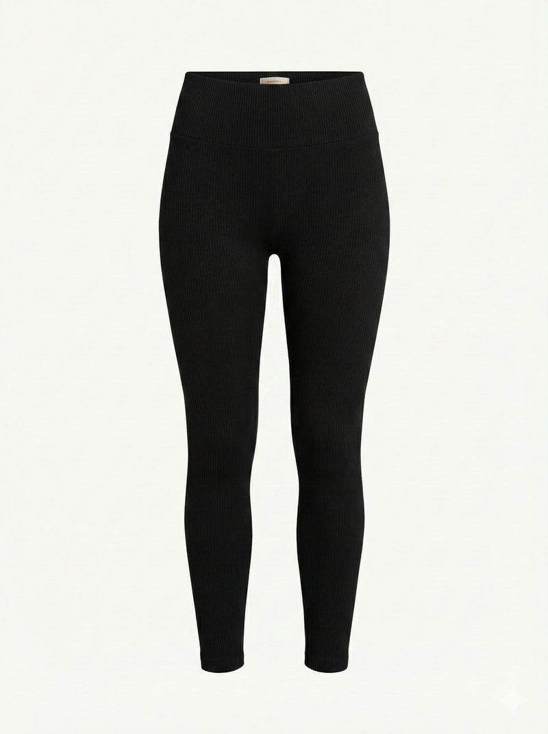 Hugfit Yüksek Bel Tayt - Siyah Önden